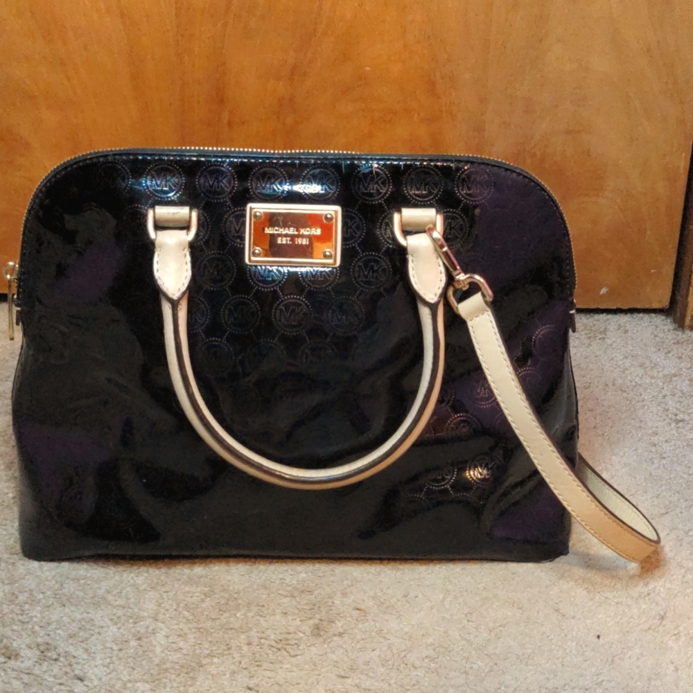 Michael Kors Black and Cream Handbag